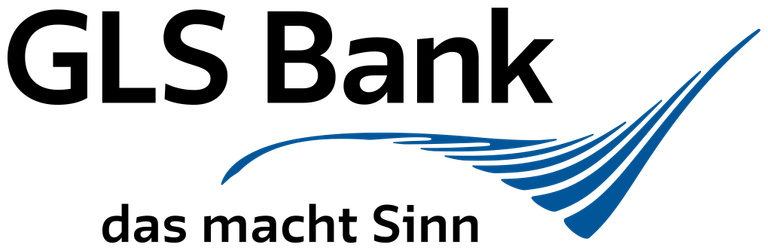 Logo der GLS-Bank mit dem Slogan "Das macht Sinn"